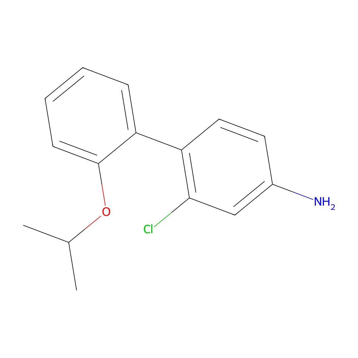 2-Chloro-2'-(1-methylethoxy)[1,1'-biphenyl]-4-amine molecular structure, CAS 1934150-97-6