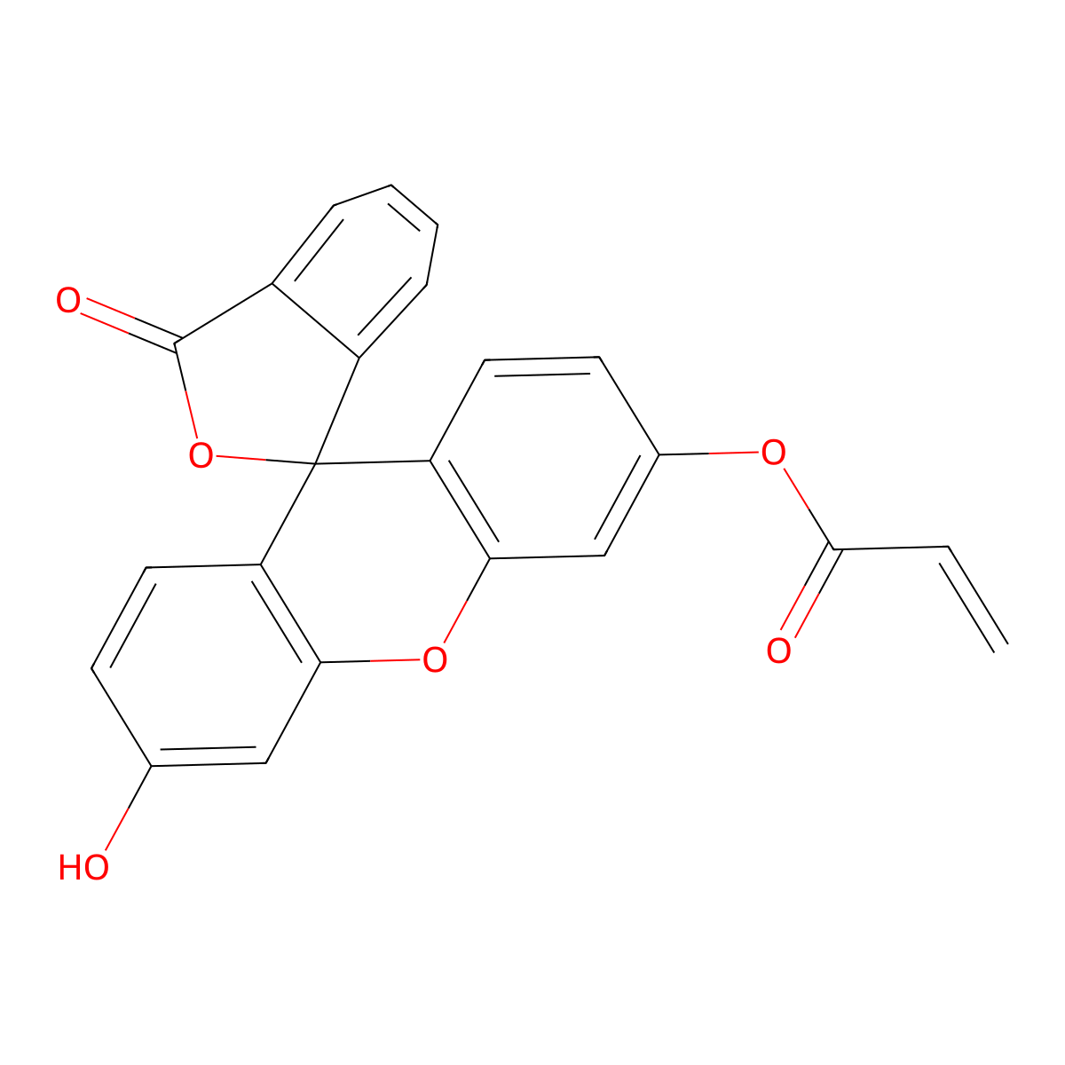 Fluorescein o-acrylate molecular structure, CAS 193419-86-2