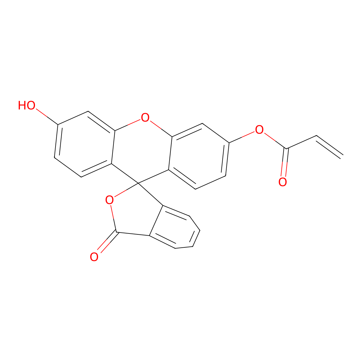 Fluorescein o-acrylate molecular structure, CAS 193419-86-2