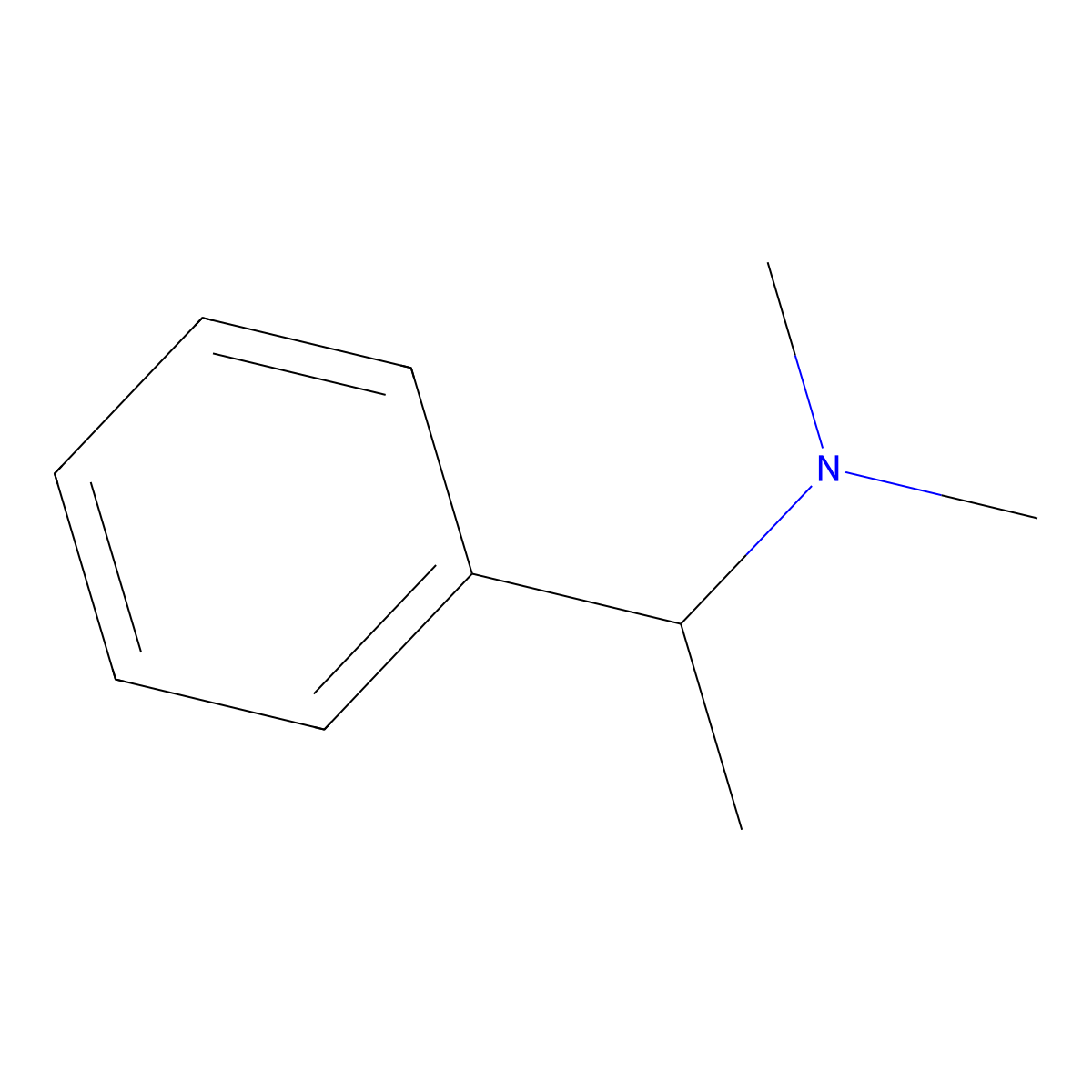 (R)-(+)-N,N-Dimethyl-1-phenylethylamine molecular structure, CAS 19342-01-9