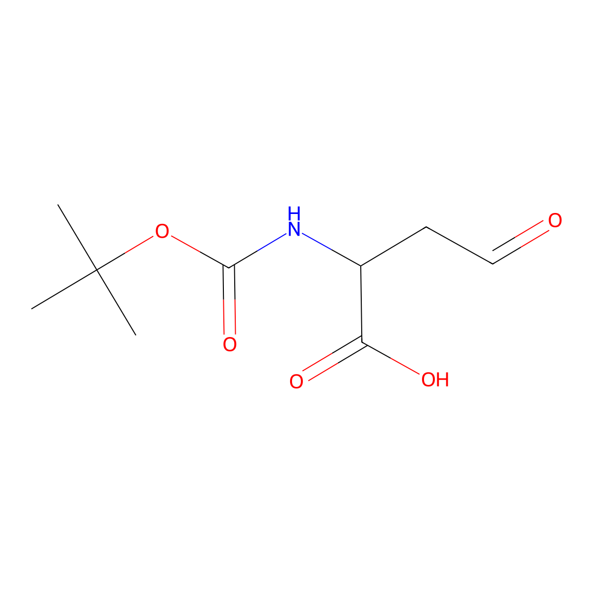 2-{[(Tert-butoxy)carbonyl]amino}-4-oxobutanoic acid molecular structure, CAS 1934242-01-9