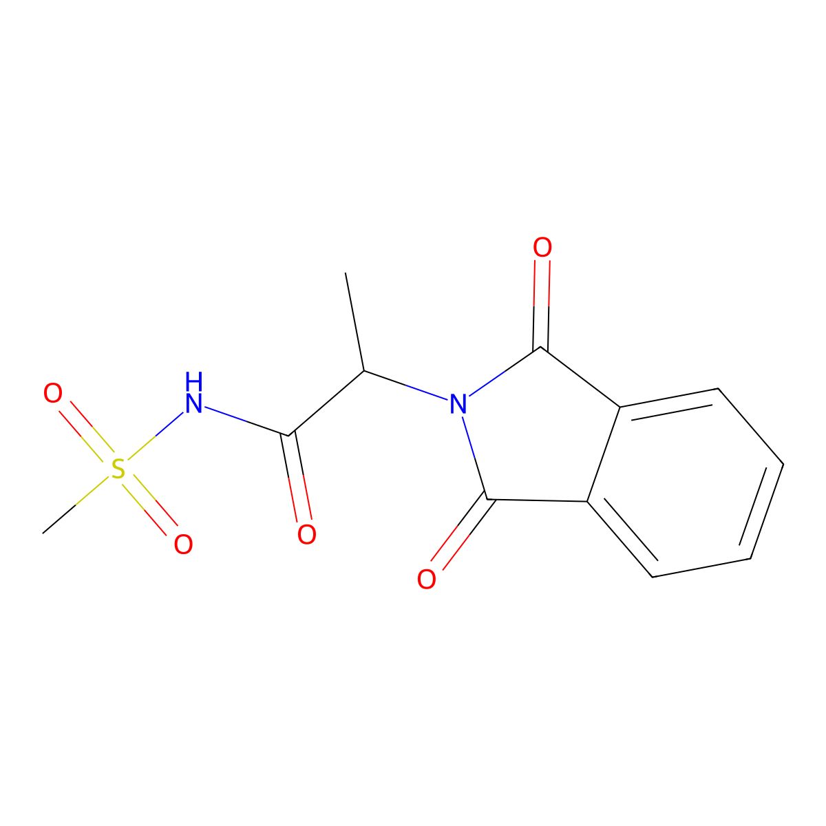 2-Phthalimidoyl-N-(methylsulfonyl)propanamide molecular structure, CAS 1934242-06-4