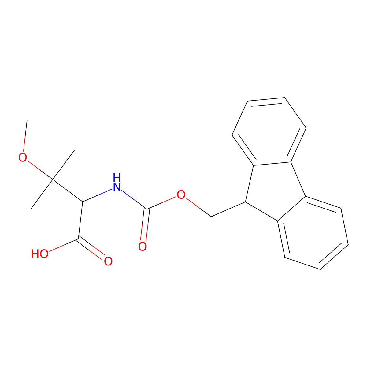 2-({[(9H-fluoren-9-yl)methoxy]carbonyl}amino)-3-methoxy-3-methylbutanoic acid molecular structure, CAS 1934242-13-3