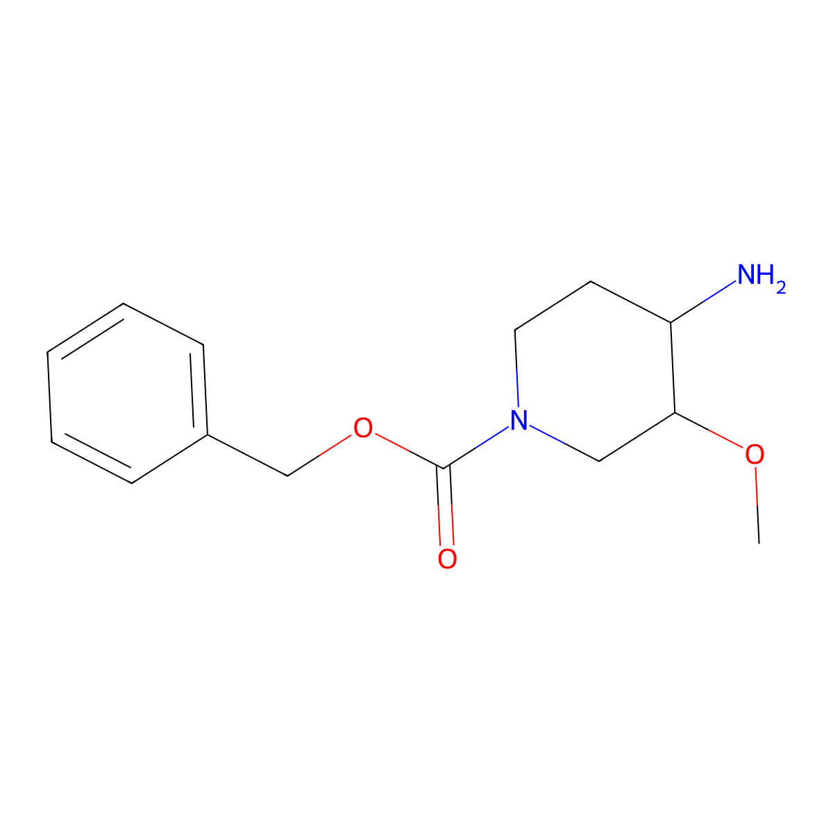 Benzyl 4-amino-3-methoxypiperidine-1-carboxylate molecular structure, CAS 1934264-61-5