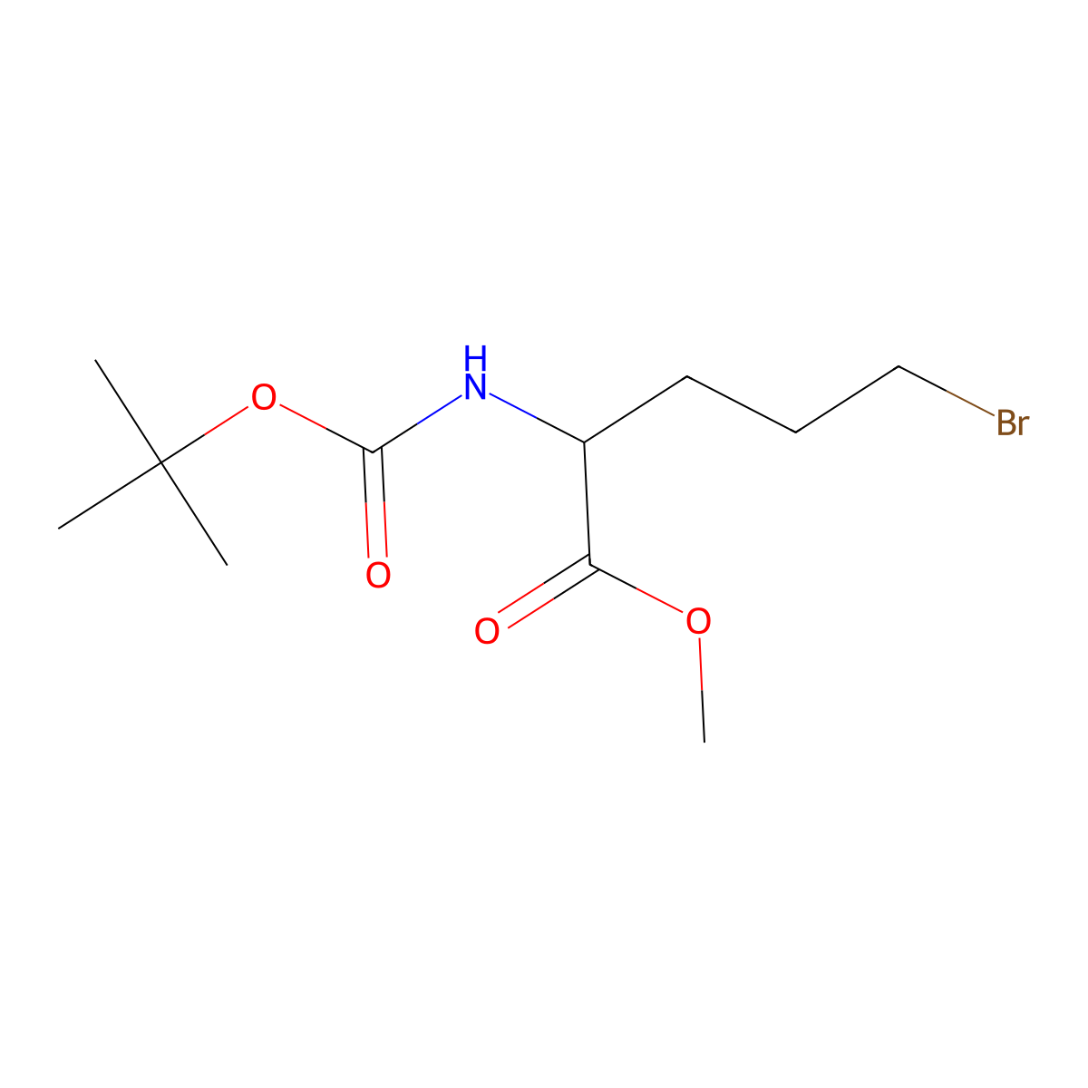 Methyl N-Boc-2-amino-5-bromopentanoate molecular structure, CAS 1934265-99-2