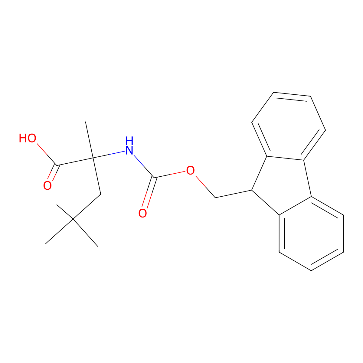 (2S)-2-(9H-fluoren-9-ylmethoxycarbonylamino)-2,4,4-trimethyl-pentanoic acid molecular structure, CAS 1934266-56-4