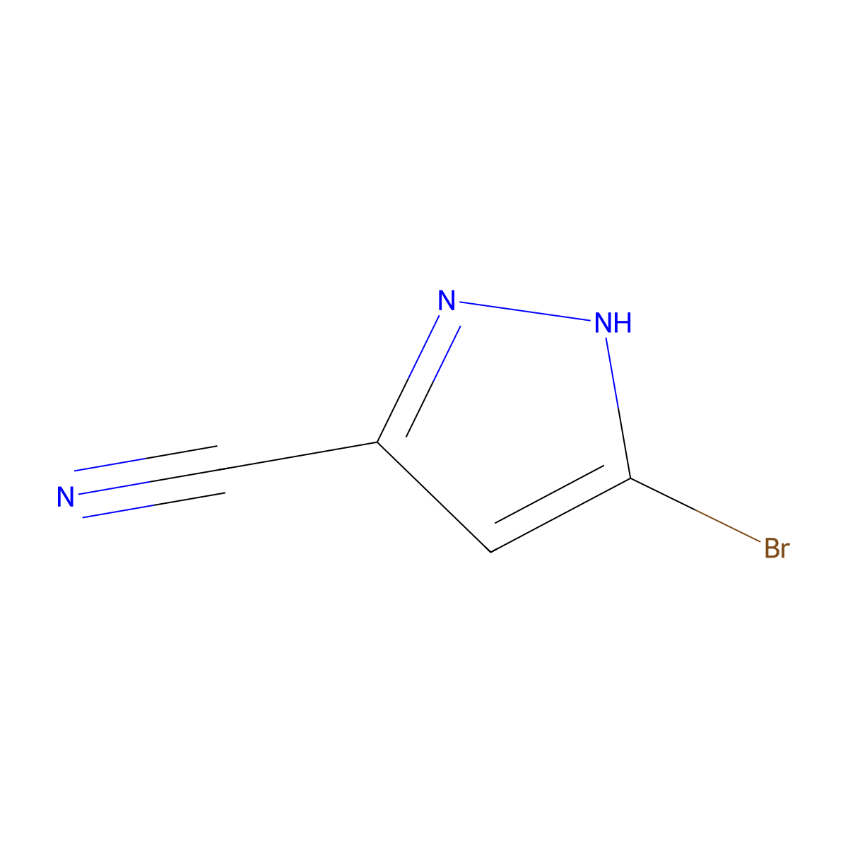 5-bromo-1H-pyrazole-3-carbonitrile molecular structure, CAS 1934269-82-5