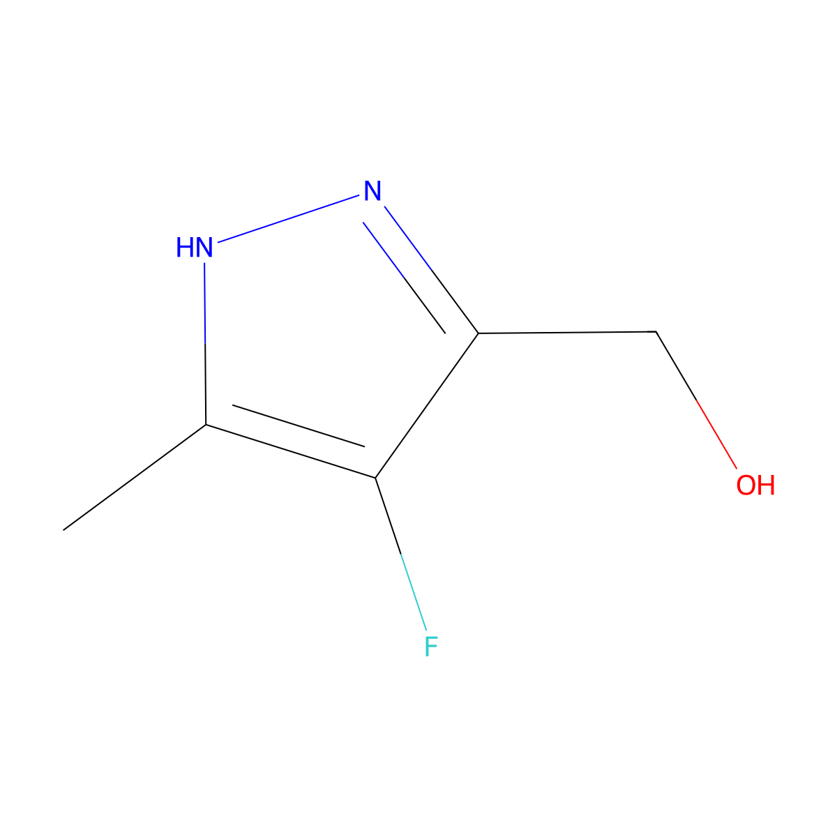 (4-fluoro-5-methyl-1H-pyrazol-3-yl)methanol molecular structure, CAS 1934270-94-6