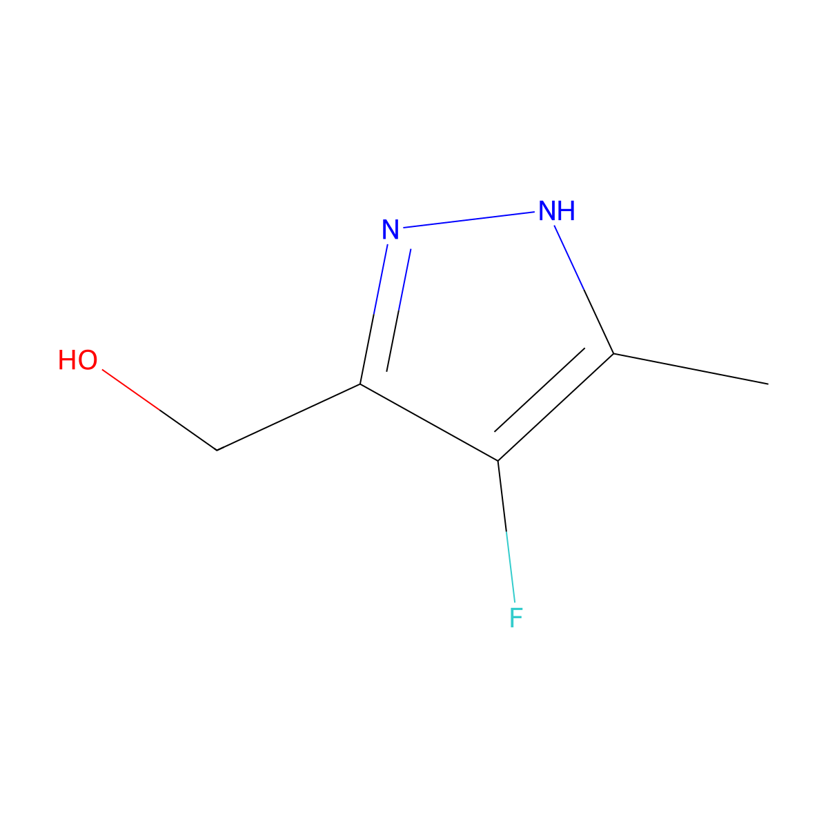 (4-fluoro-5-methyl-1H-pyrazol-3-yl)methanol molecular structure, CAS 1934270-94-6