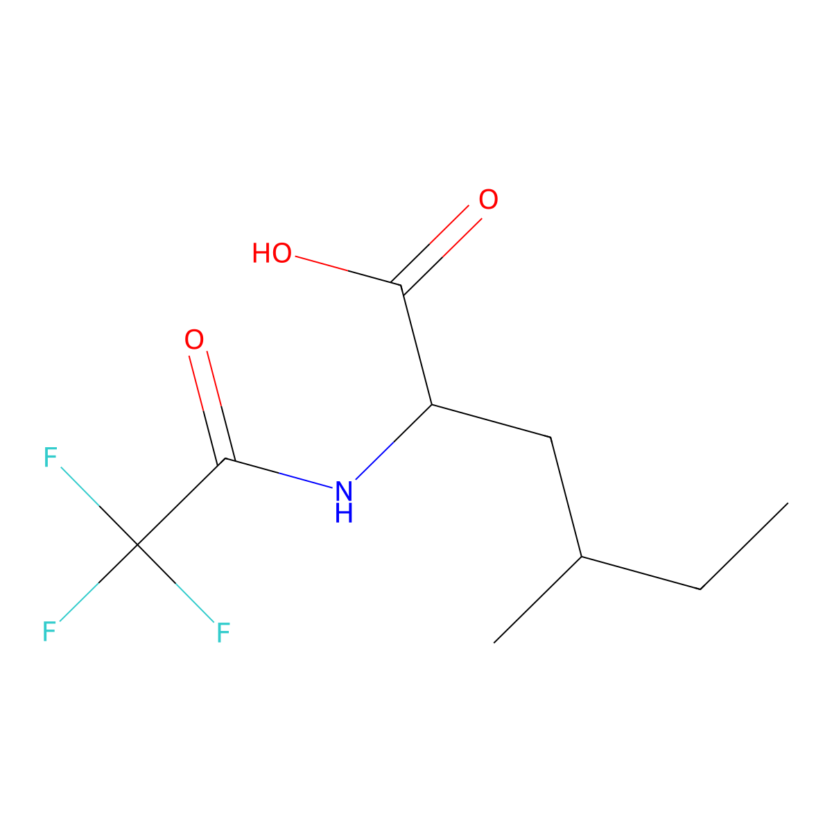 4-Methyl-2-(trifluoroacetamido)hexanoic acid molecular structure, CAS 1934271-11-0