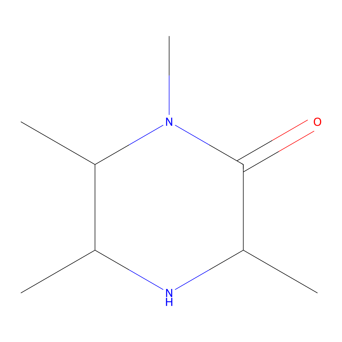 1,3,5,6-Tetramethylpiperazin-2-one molecular structure, CAS 1934278-94-0