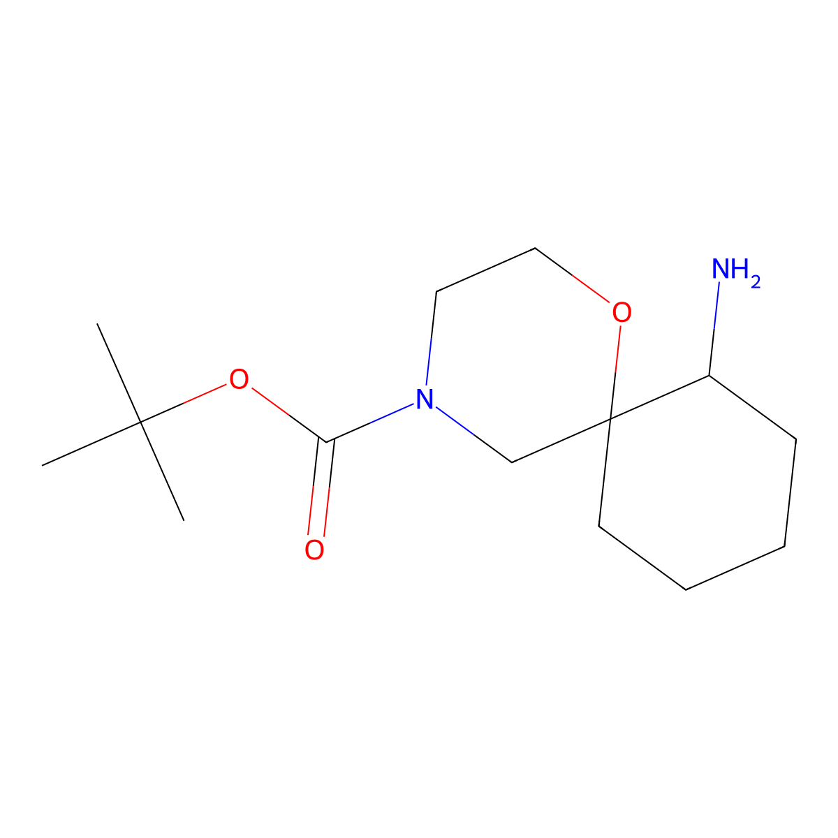 4-Boc-1-oxa-4-azaspiro[5.5]undecan-7-amine molecular structure, CAS 1934279-32-9