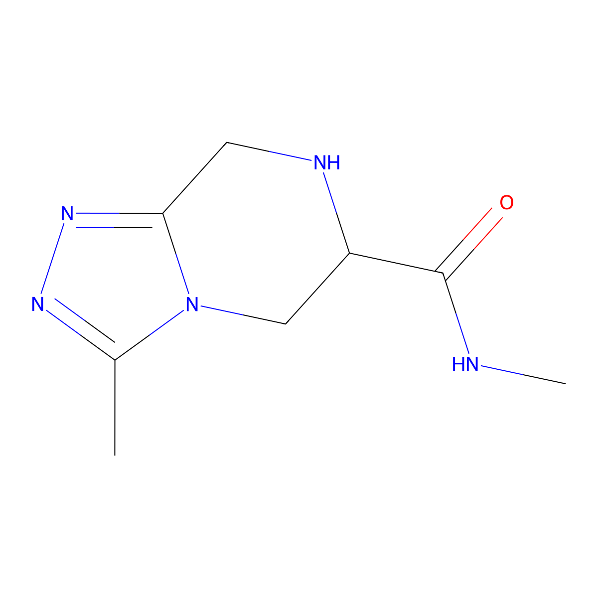 N,3-dimethyl-5H,6H,7H,8H-[1,2,4]triazolo[4,3-a]pyrazine-6-carboxamide molecular structure, CAS 1934280-00-8