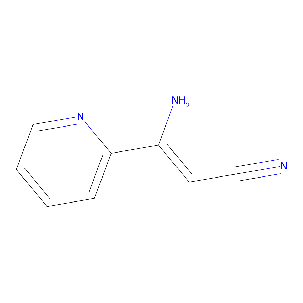3-Amino-3-(pyridin-2-YL)acrylonitrile molecular structure, CAS 1934281-51-2