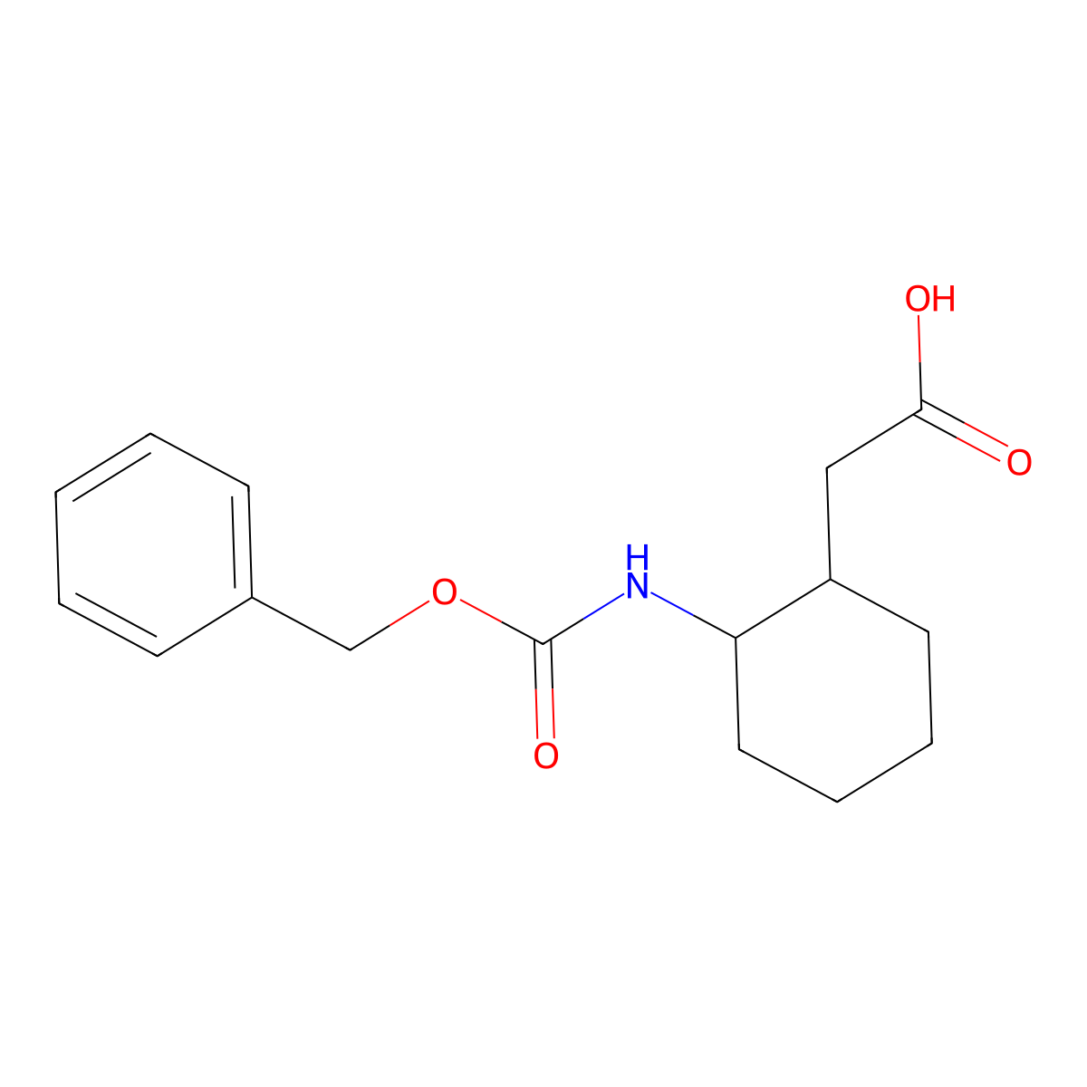 rac-2-[(1R,2R)-2-{[(benzyloxy)carbonyl]amino}cyclohexyl]acetic acid molecular structure, CAS 1934281-85-2
