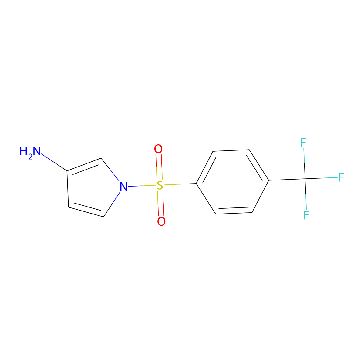 1-((4-(Trifluoromethyl)phenyl)sulfonyl)-1H-pyrrol-3-amine molecular structure, CAS 1934285-35-4