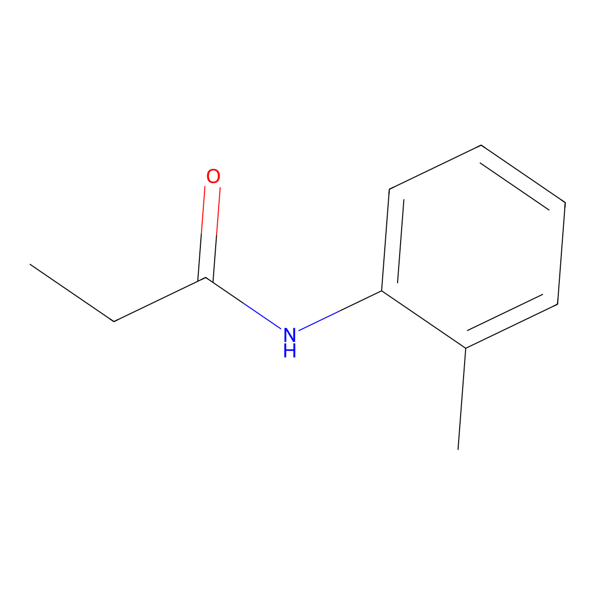 N-(2-Methylphenyl)propanamide molecular structure, CAS 19343-15-8