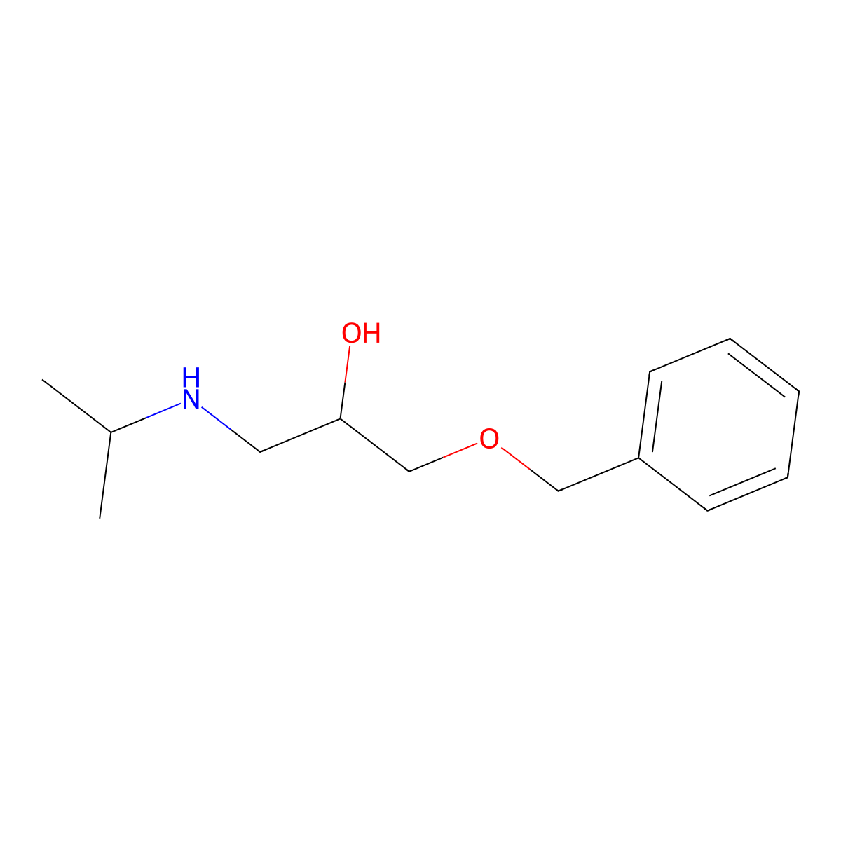 2-Propanol, 1-[(1-methylethyl)amino]-3-(phenylmethoxy)- molecular structure, CAS 19343-24-9
