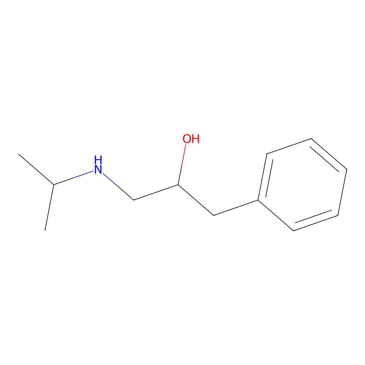 alpha-[[(1-Methylethyl)amino]methyl]benzeneethanol molecular structure, CAS 19343-25-0