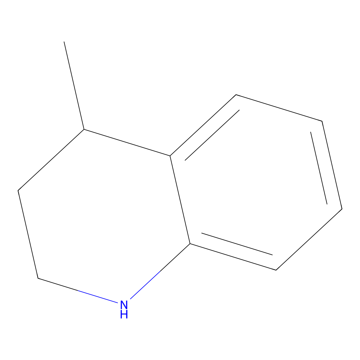 1,2,3,4-Tetrahydro-4-methylquinoline molecular structure, CAS 19343-78-3