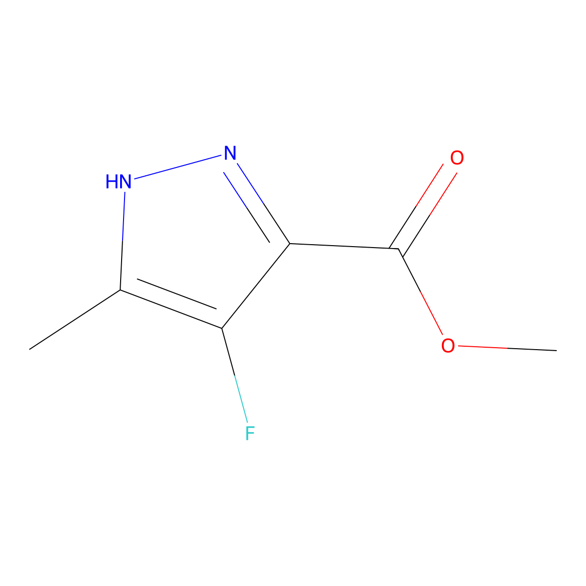 methyl 4-fluoro-5-methyl-1H-pyrazole-3-carboxylate molecular structure, CAS 1934363-24-2