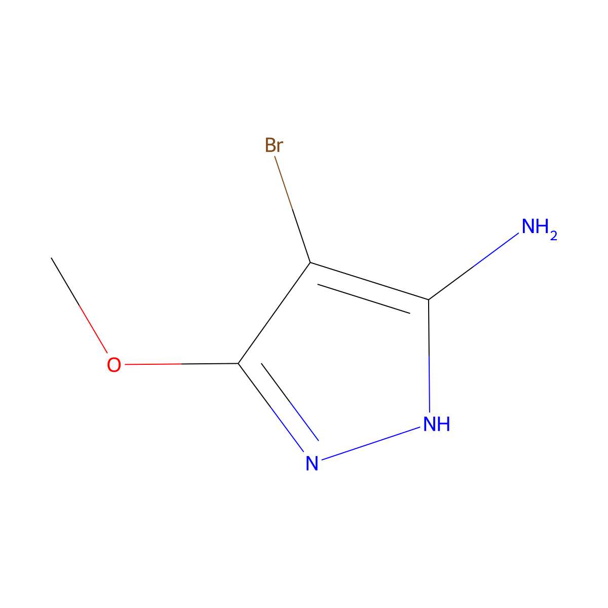 4-bromo-3-methoxy-1H-pyrazol-5-amine molecular structure, CAS 1934363-33-3
