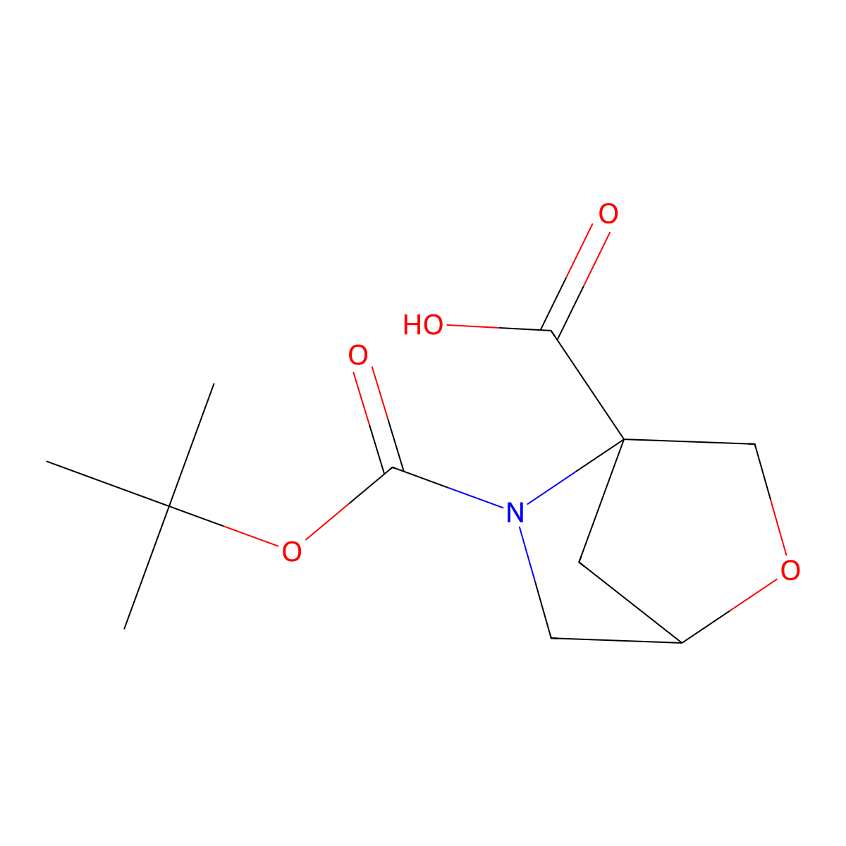 5-((Tert-butoxy)carbonyl)-2-oxa-5-azabicyclo(2.2.1)heptane-4-carboxylic acid molecular structure, CAS 1934363-79-7