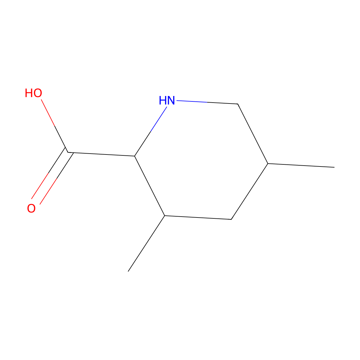 3,5-Dimethylpiperidine-2-carboxylic acid molecular structure, CAS 1934364-03-0