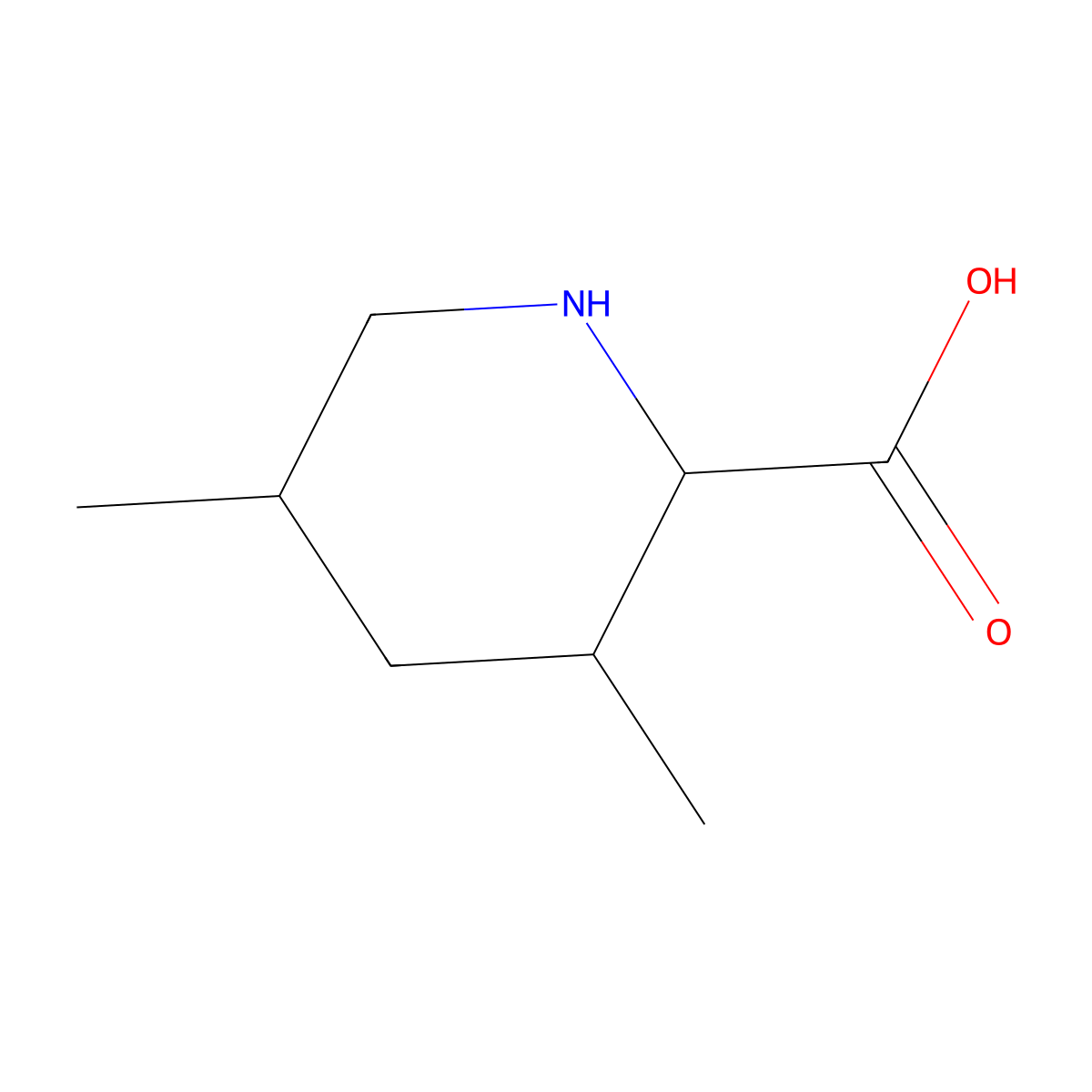 3,5-Dimethylpiperidine-2-carboxylic acid molecular structure, CAS 1934364-03-0