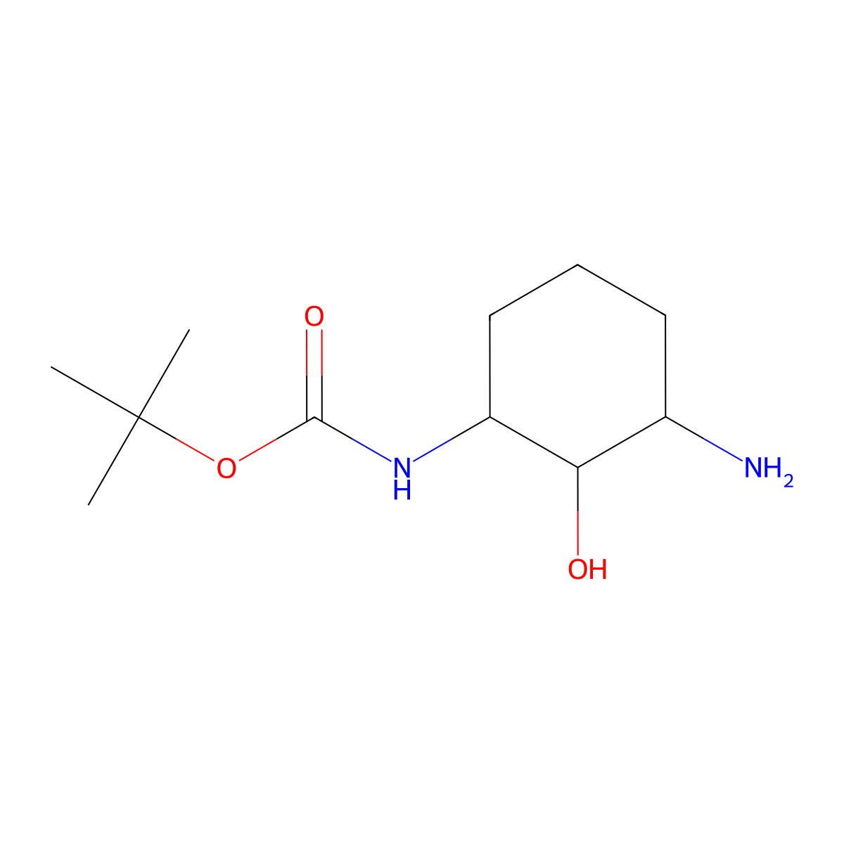 tert-Butyl (3-amino-2-hydroxycyclohexyl)carbamate molecular structure, CAS 1934368-03-2