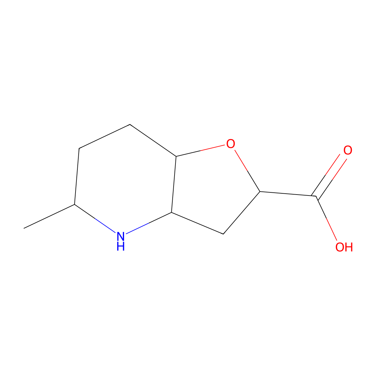 5-Methyl-octahydrofuro[3,2-b]pyridine-2-carboxylic acid molecular structure, CAS 1934368-06-5