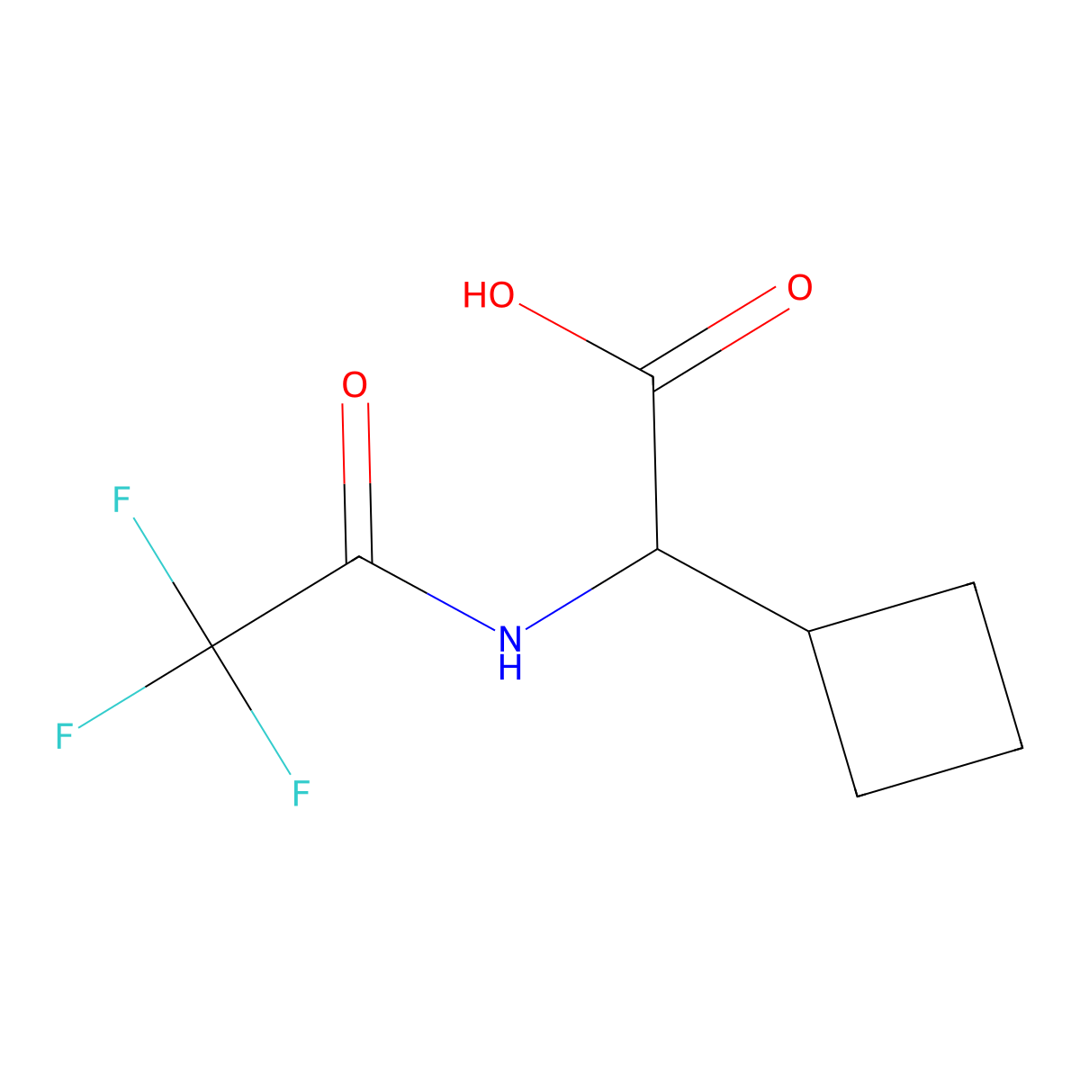 2-Cyclobutyl-2-(trifluoroacetamido)acetic acid molecular structure, CAS 1934368-12-3