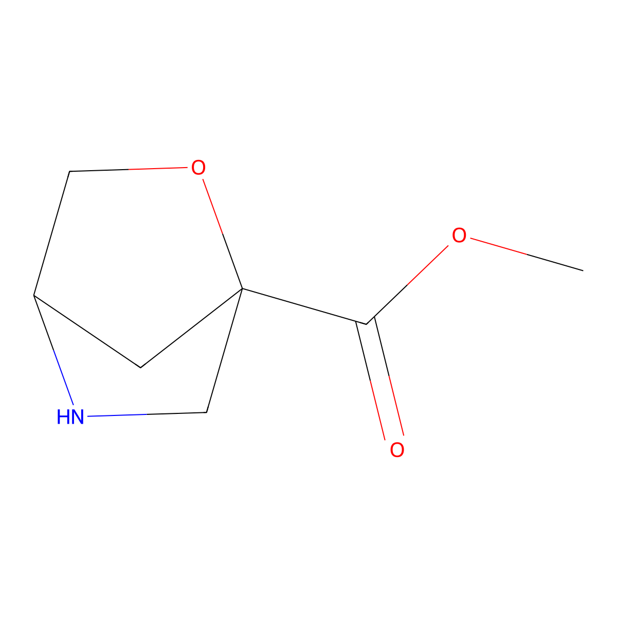 Methyl 2-oxa-5-azabicyclo[2.2.1]heptane-1-carboxylate molecular structure, CAS 1934368-62-3