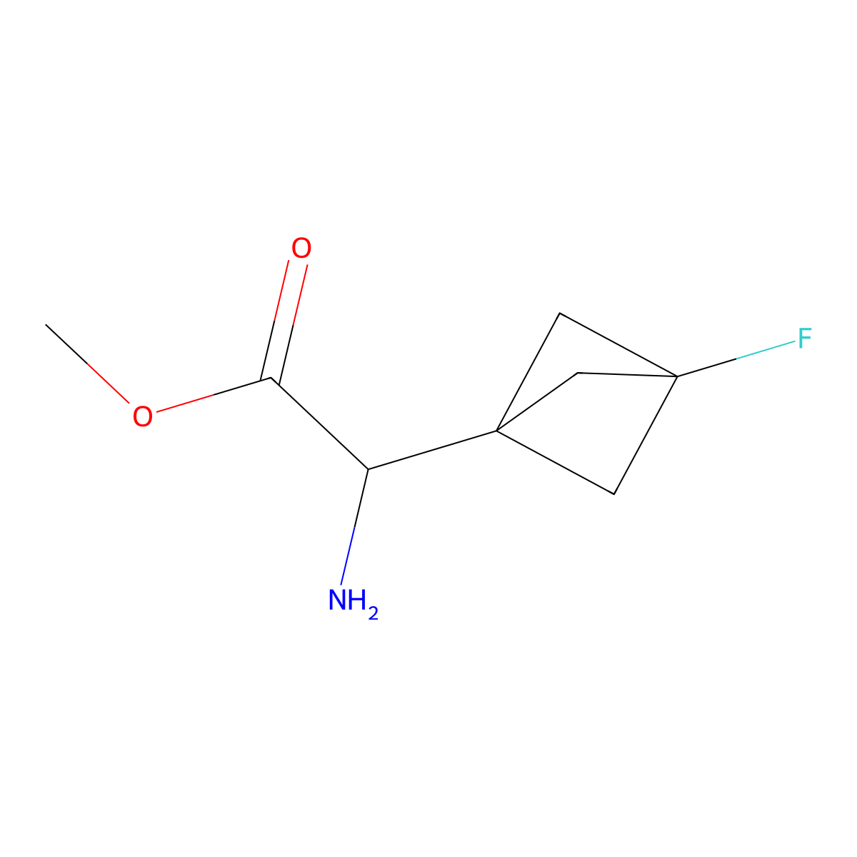 Methyl 2-amino-2-(3-fluorobicyclo[1.1.1]pentan-1-yl)acetate molecular structure, CAS 1934370-58-7