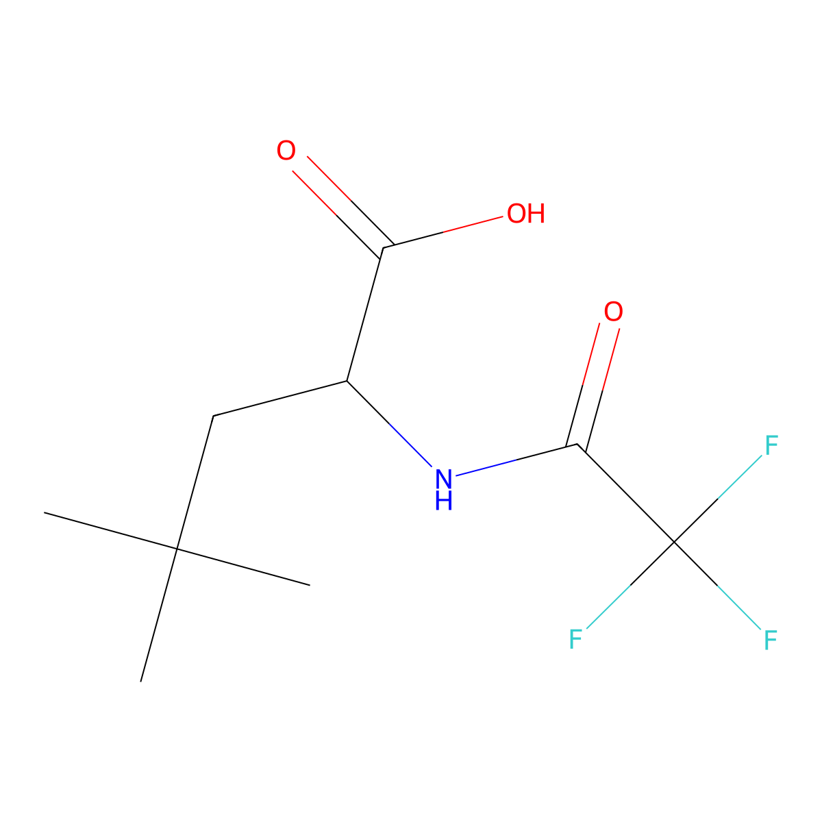 4,4-Dimethyl-2-(trifluoroacetamido)pentanoic acid molecular structure, CAS 1934373-15-5