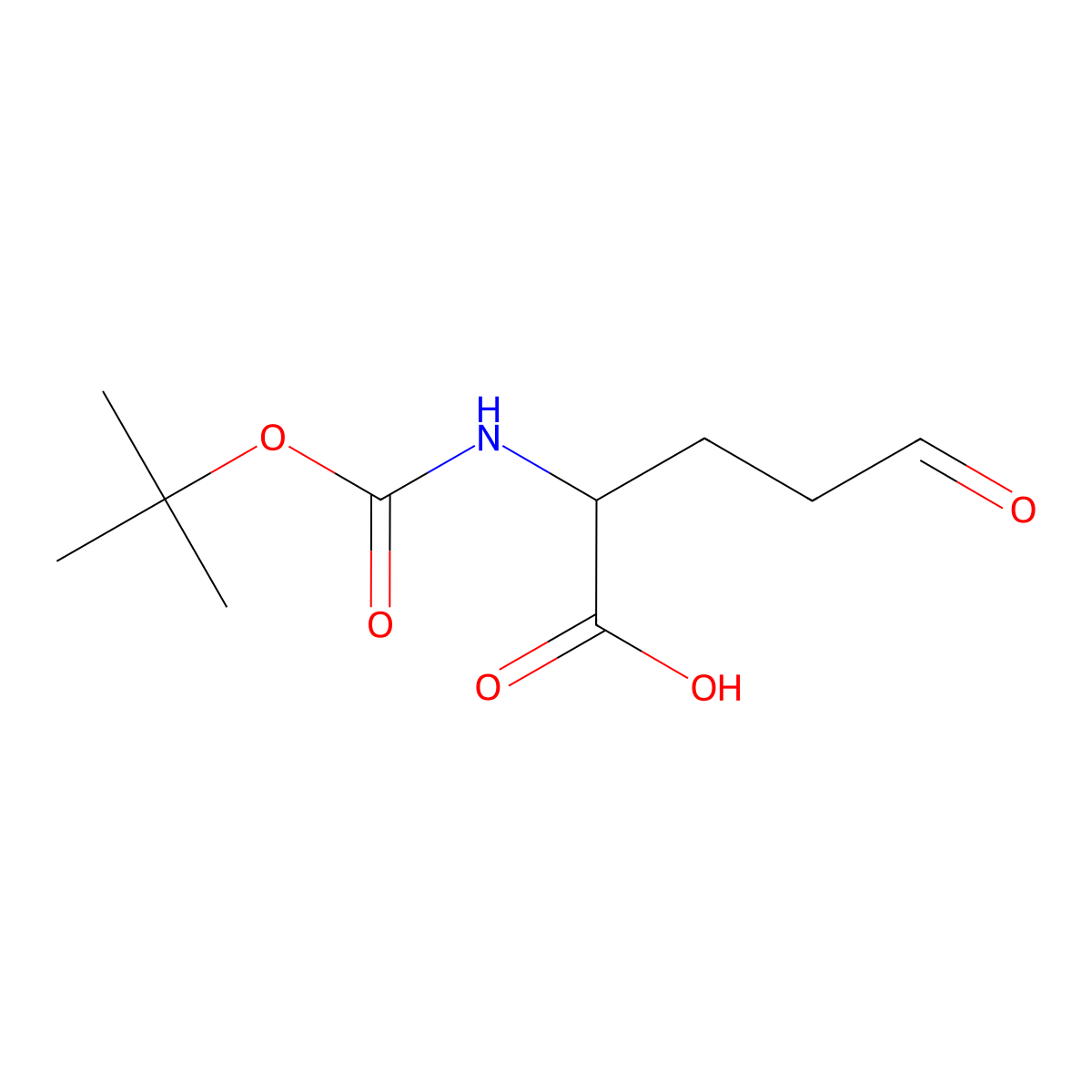 2-{[(Tert-butoxy)carbonyl]amino}-5-oxopentanoic acid molecular structure, CAS 1934374-99-8