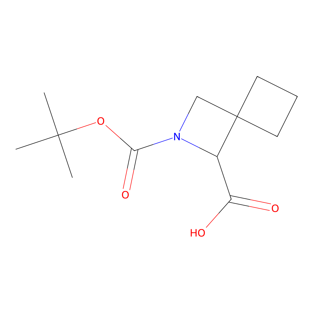 2-[(Tert-butoxy)carbonyl]-2-azaspiro[3.3]heptane-1-carboxylic acid molecular structure, CAS 1934376-95-0
