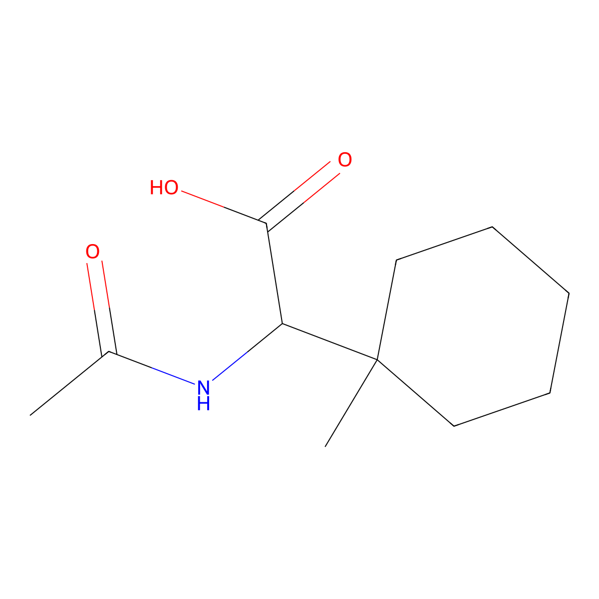 2-Acetamido-2-(1-methylcyclohexyl)acetic acid molecular structure, CAS 1934377-52-2