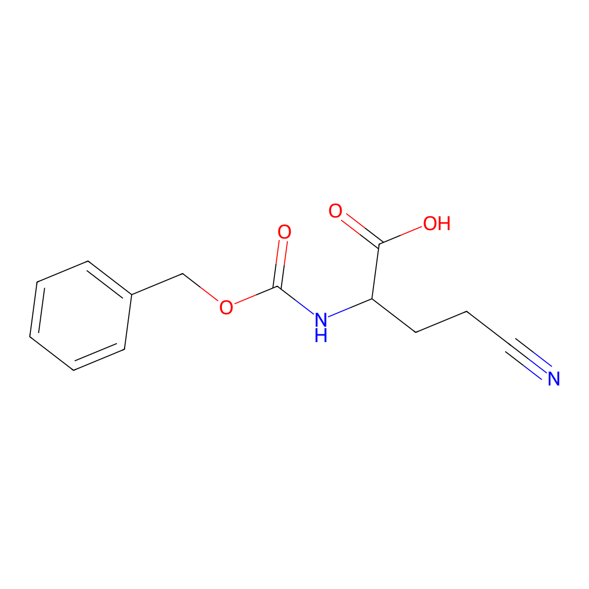 2-{[(Benzyloxy)carbonyl]amino}-4-cyanobutanoic acid molecular structure, CAS 1934377-94-2