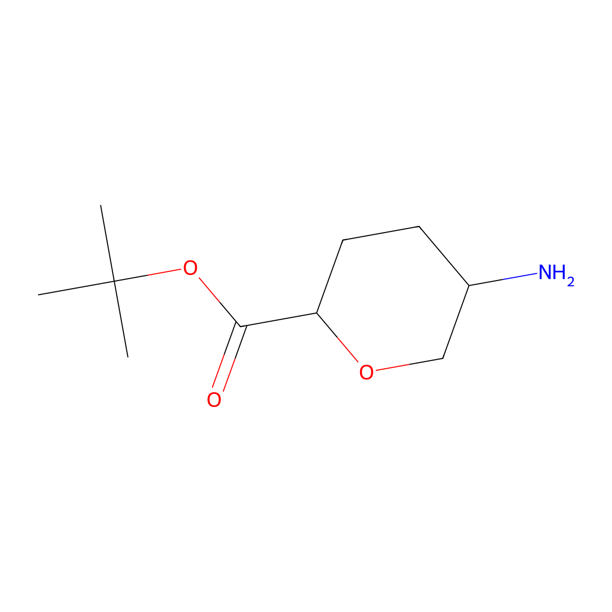 tert-Butyl 5-aminotetrahydro-2H-pyran-2-carboxylate molecular structure, CAS 1934378-19-4