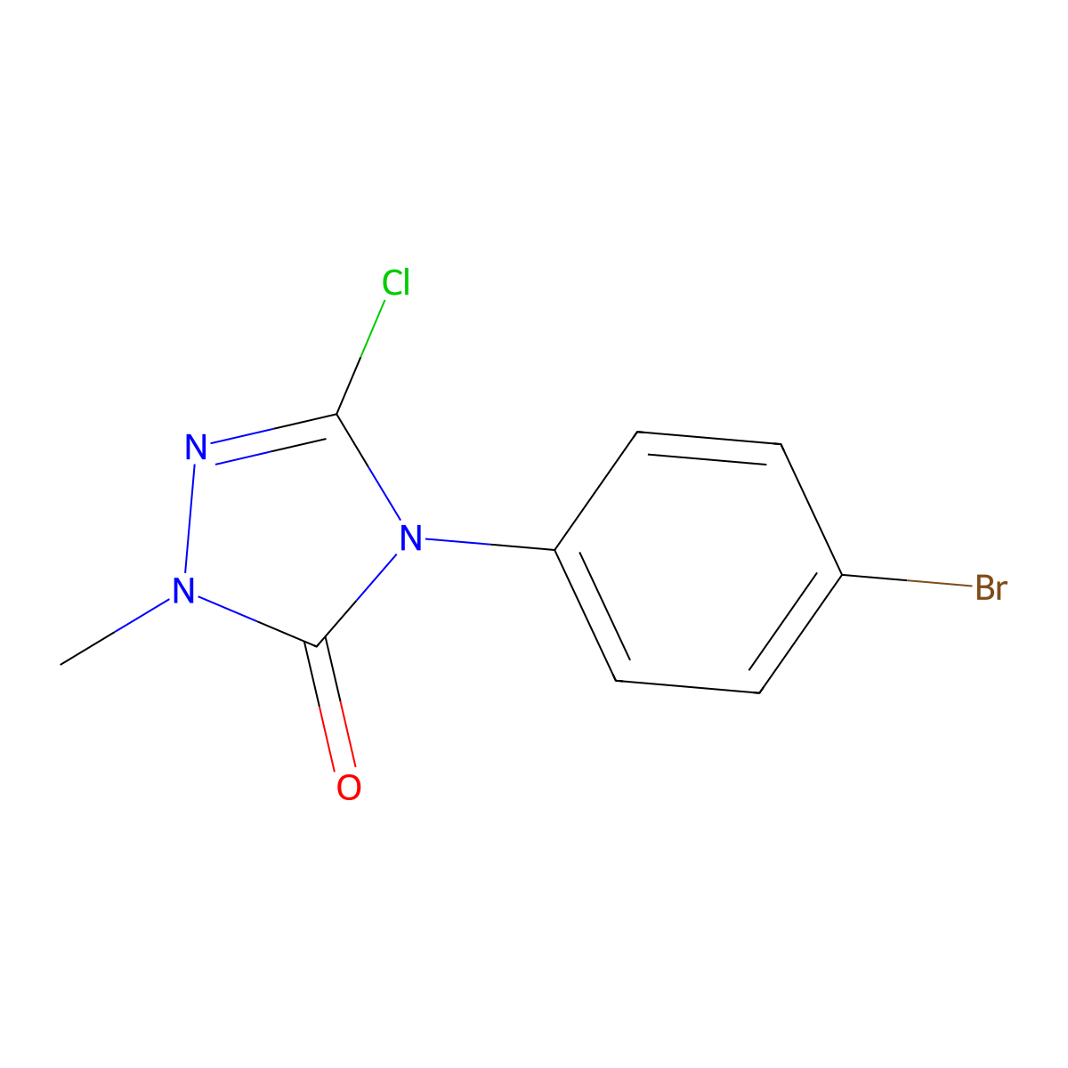 4-(4-Bromophenyl)-5-chloro-2-methyl-1,2,4-triazol-3-one molecular structure, CAS 1934378-99-0