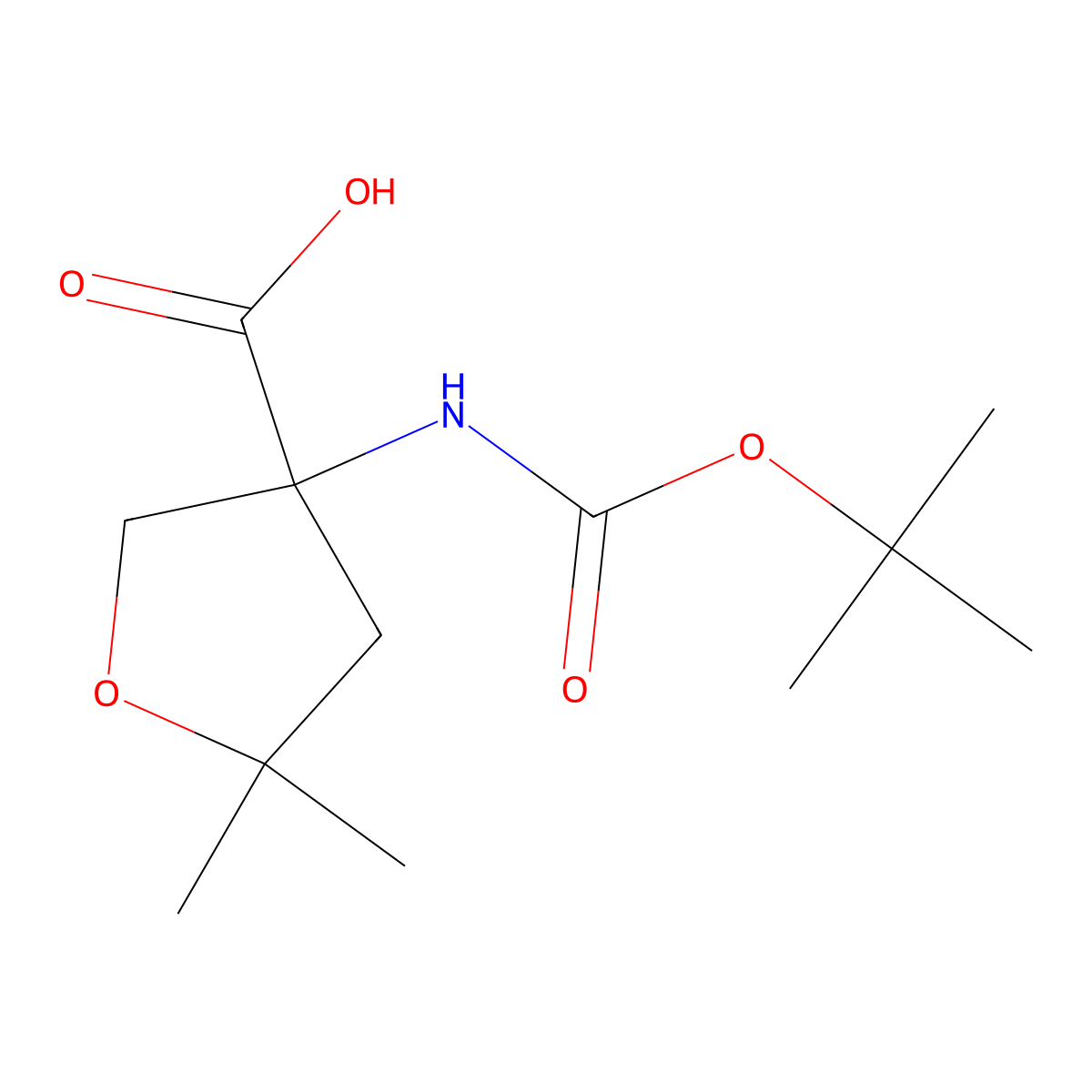 3-{[(Tert-butoxy)carbonyl]amino}-5,5-dimethyloxolane-3-carboxylic acid molecular structure, CAS 1934379-03-9