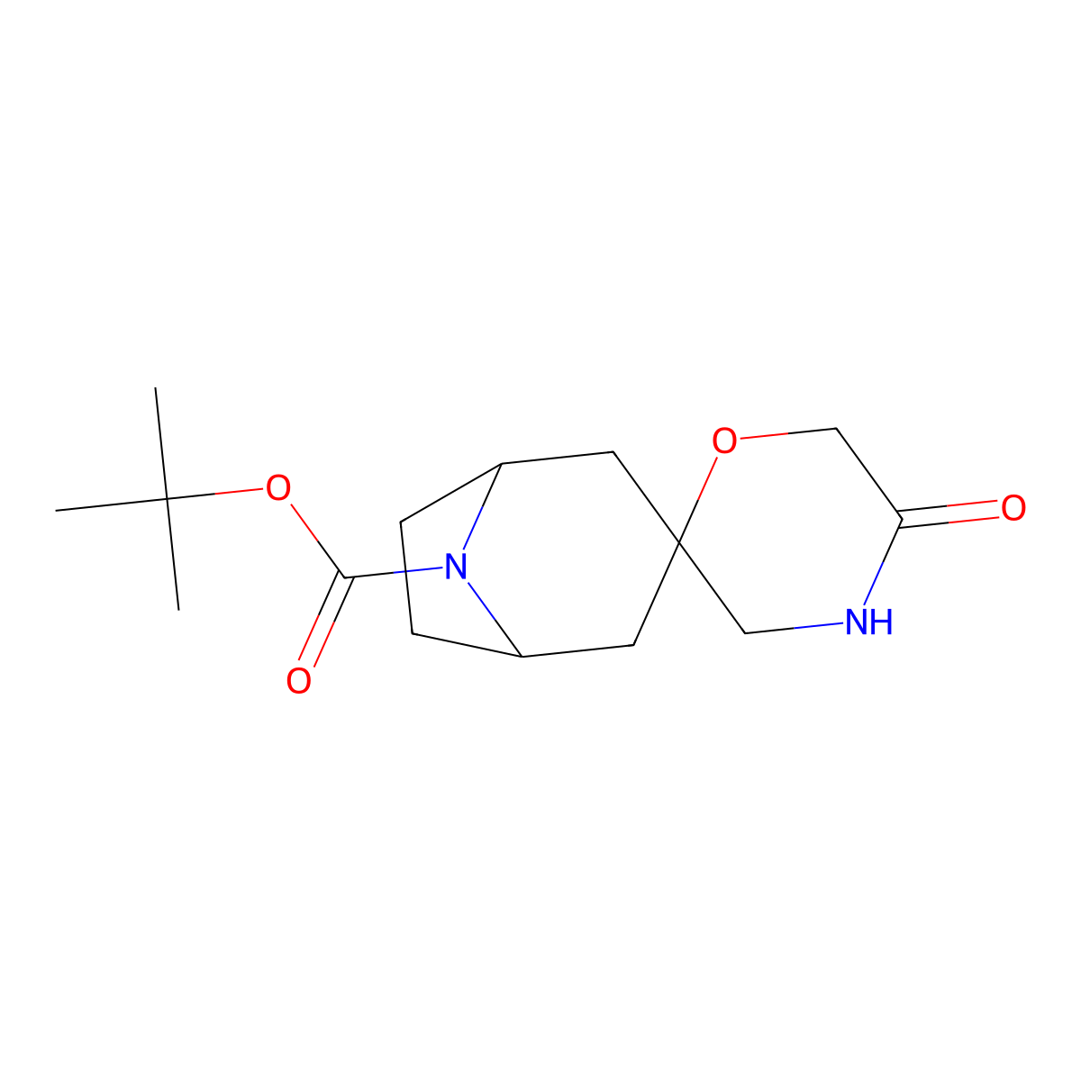 Tert-butyl 5'-oxo-8-azaspiro[bicyclo[3.2.1]octane-3,2'-morpholine]-8-carboxylate molecular structure, CAS 1934379-72-2