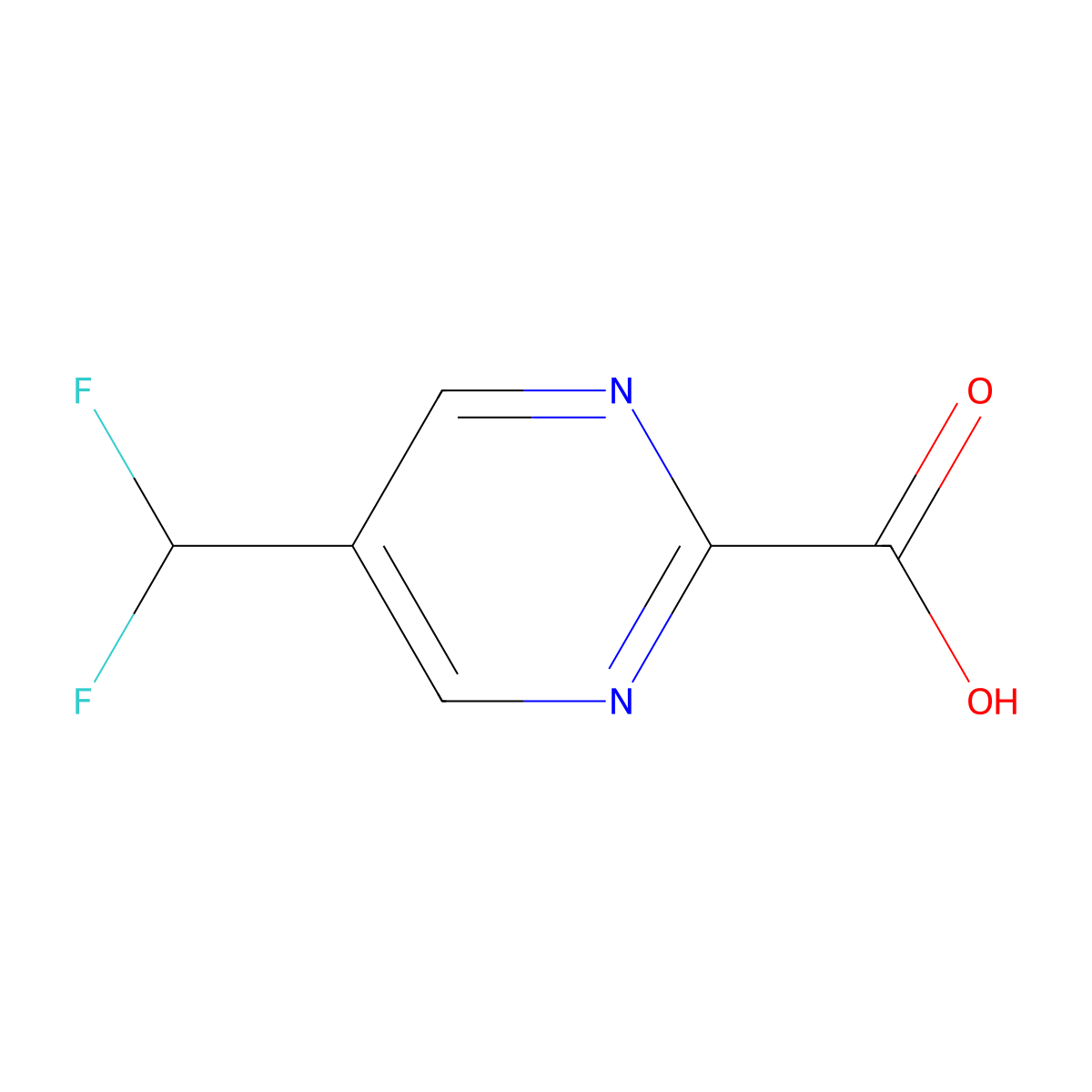 5-(Difluoromethyl)pyrimidine-2-carboxylic acid molecular structure, CAS 1934387-95-7