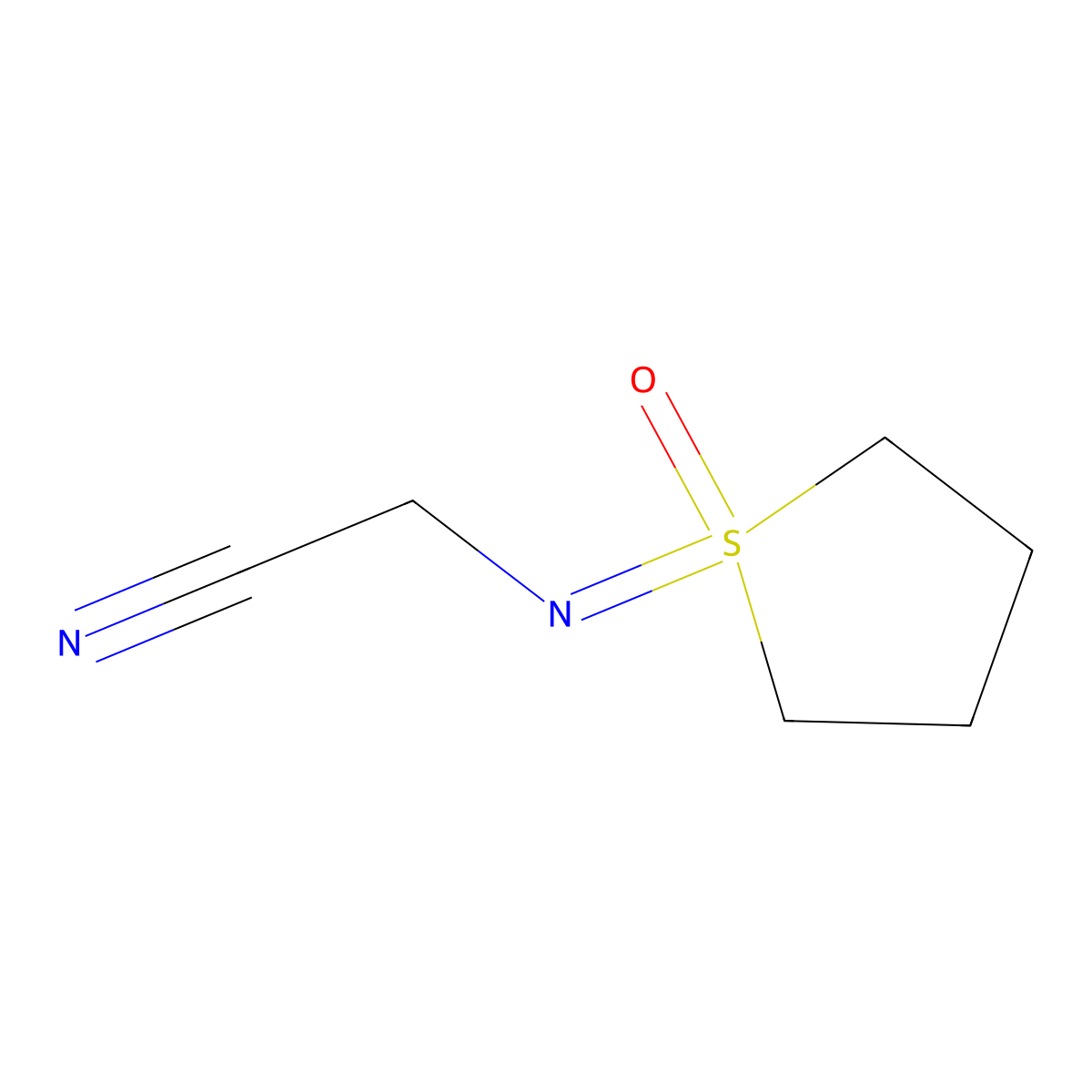 2-[(1-Oxo-1lambda6-thiolan-1-ylidene)amino]acetonitrile molecular structure, CAS 1934389-94-2