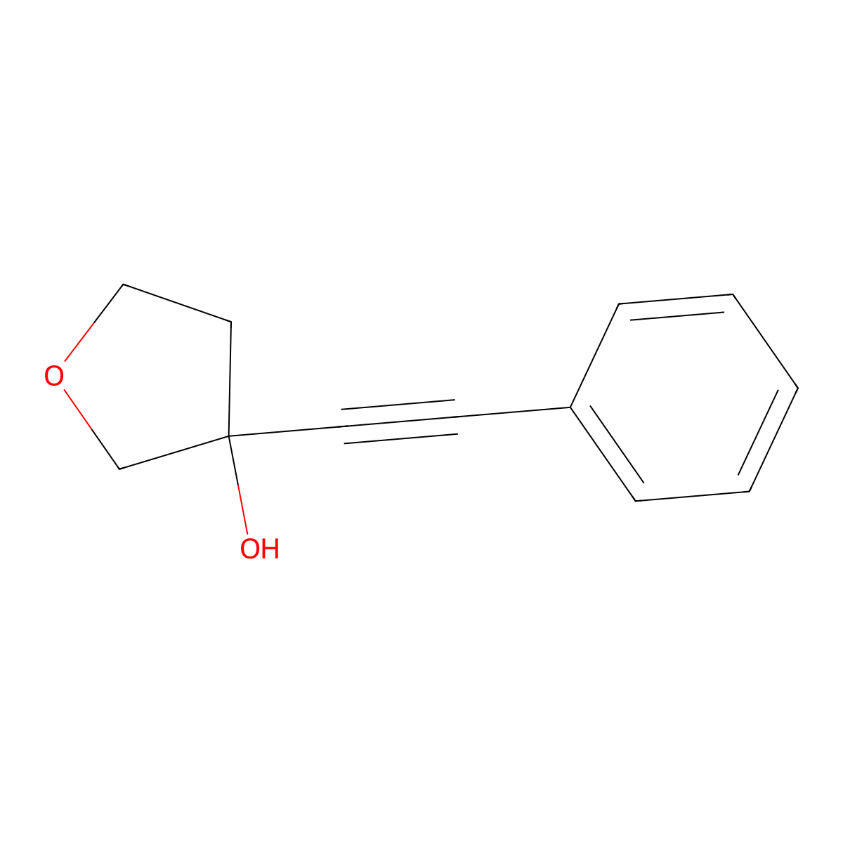 Tetrahydro-3-(2-phenylethynyl)-3-furanol molecular structure, CAS 1934390-76-7