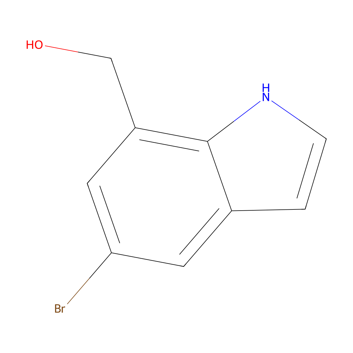 (5-Bromo-1H-indol-7-YL)methanol molecular structure, CAS 1934393-41-5