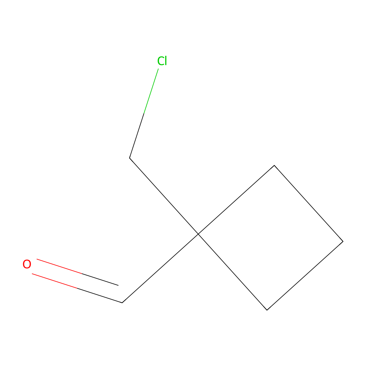 1-(Chloromethyl)cyclobutane-1-carbaldehyde molecular structure, CAS 1934394-48-5