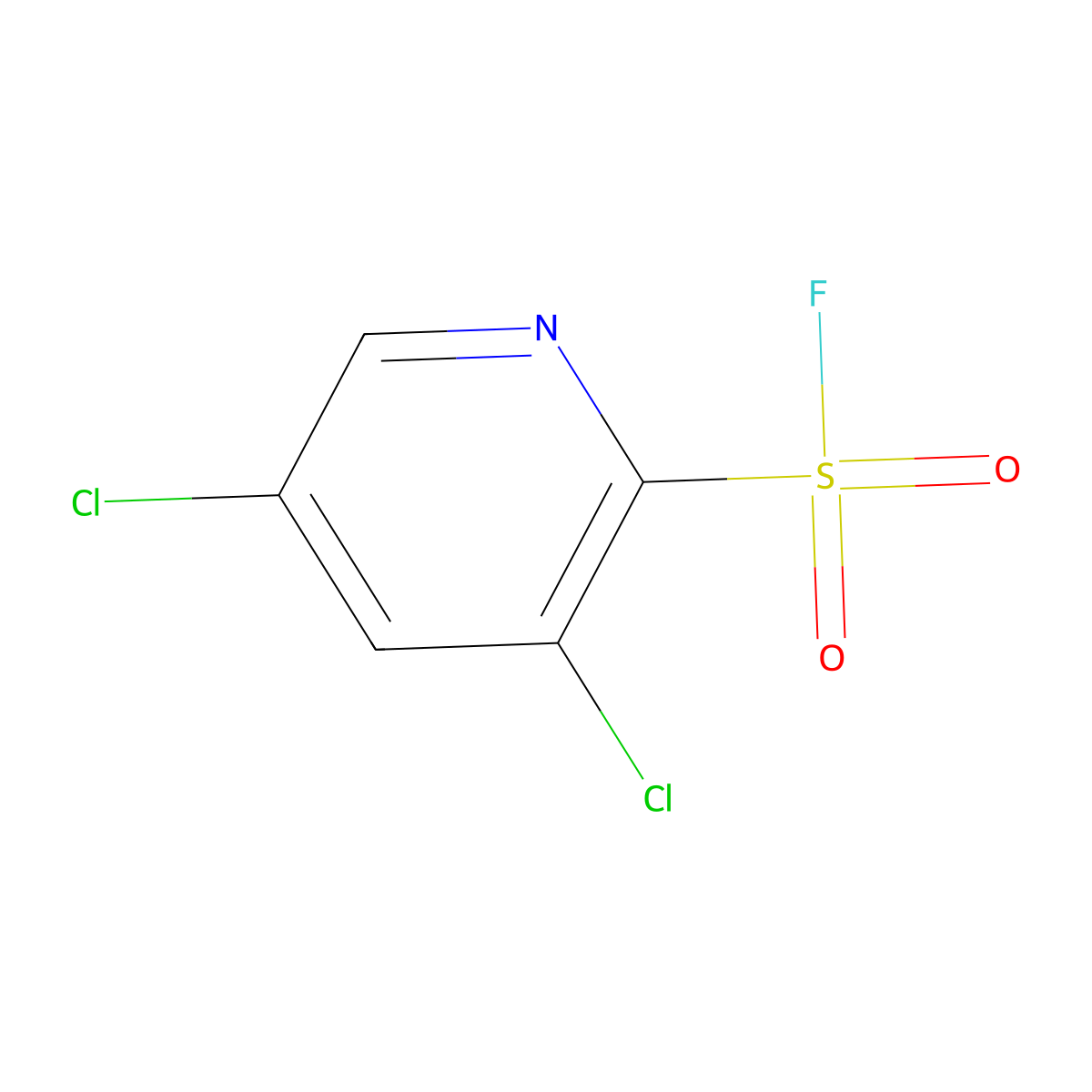 3,5-Dichloropyridine-2-sulfonyl fluoride molecular structure, CAS 1934395-48-8