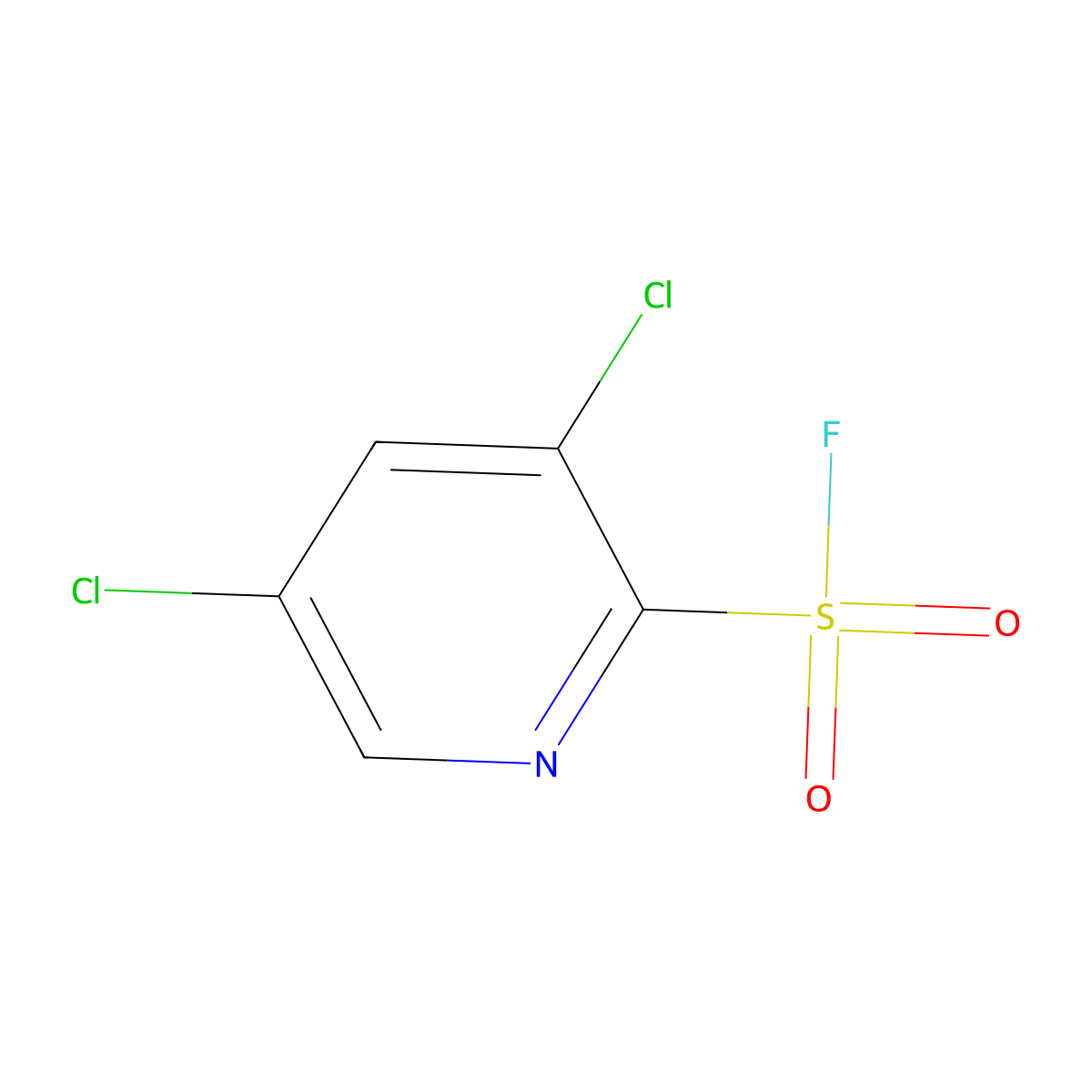 3,5-Dichloropyridine-2-sulfonyl fluoride molecular structure, CAS 1934395-48-8